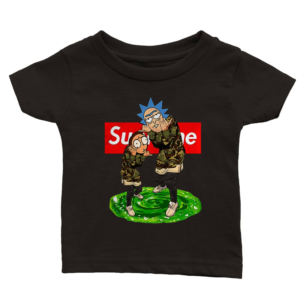 Official Supreme Rick and Morty hoodie Classic Baby Crewneck T-shirt