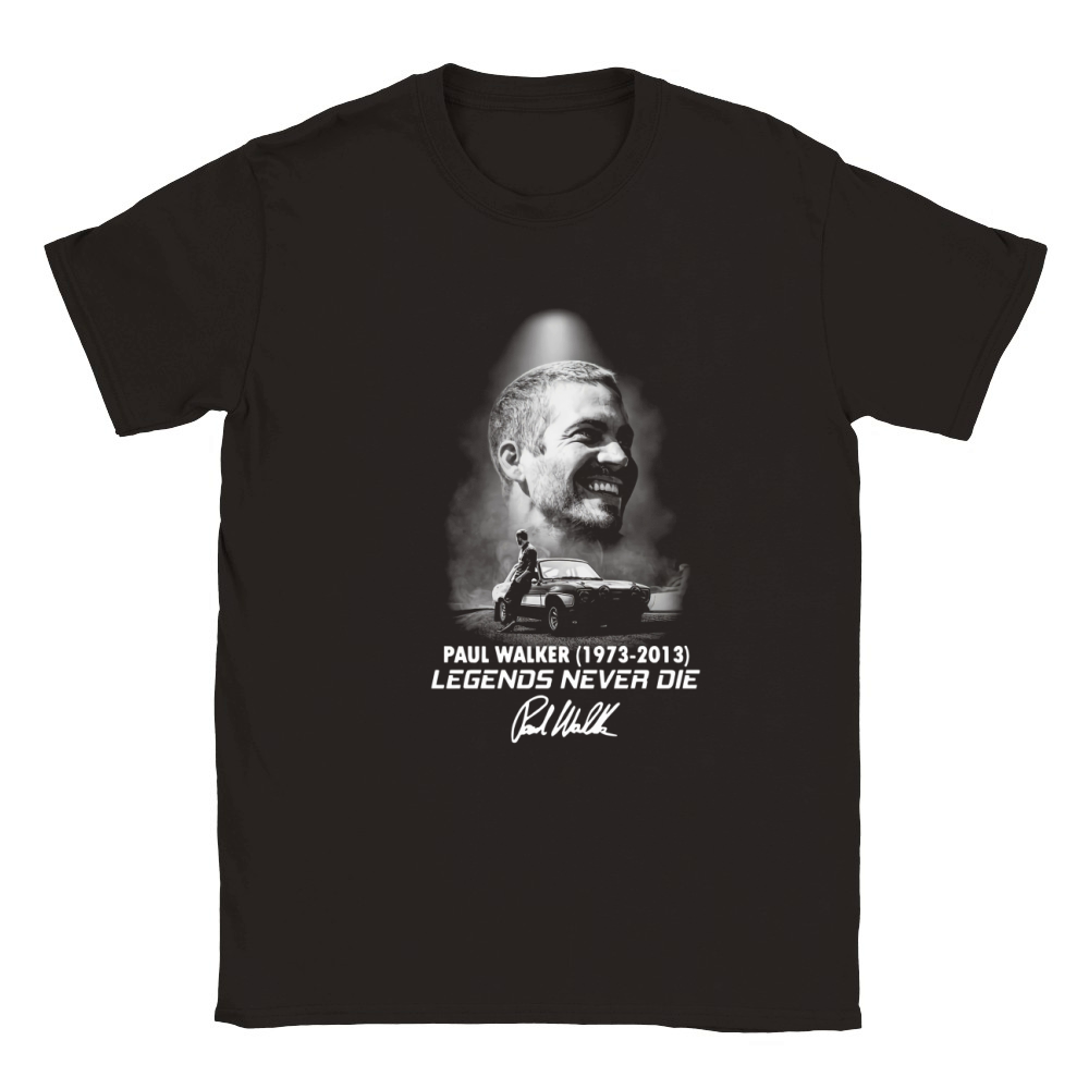 Paul Walker 1973 2013 Legends Never Die signature shirt Classic Kids Crewneck T-shirt