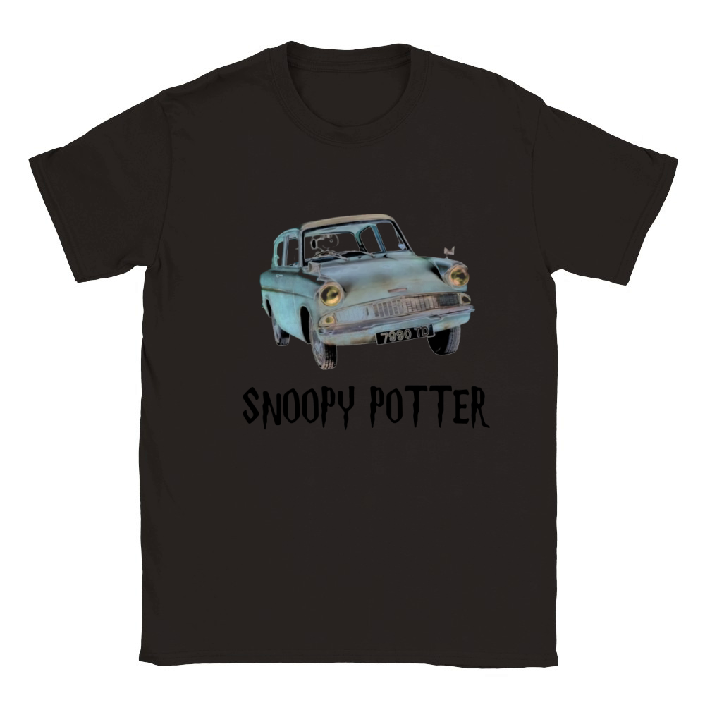 Snoopy driving Harry Potter t-shirt Classic Kids Crewneck T-shirt