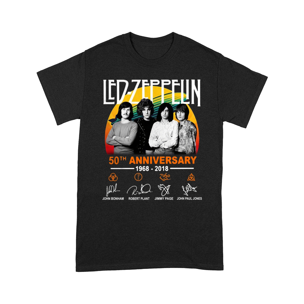 50th Anniversary Led Zeppelin 1968-2018 Signatures shirt Comfort T-shirt