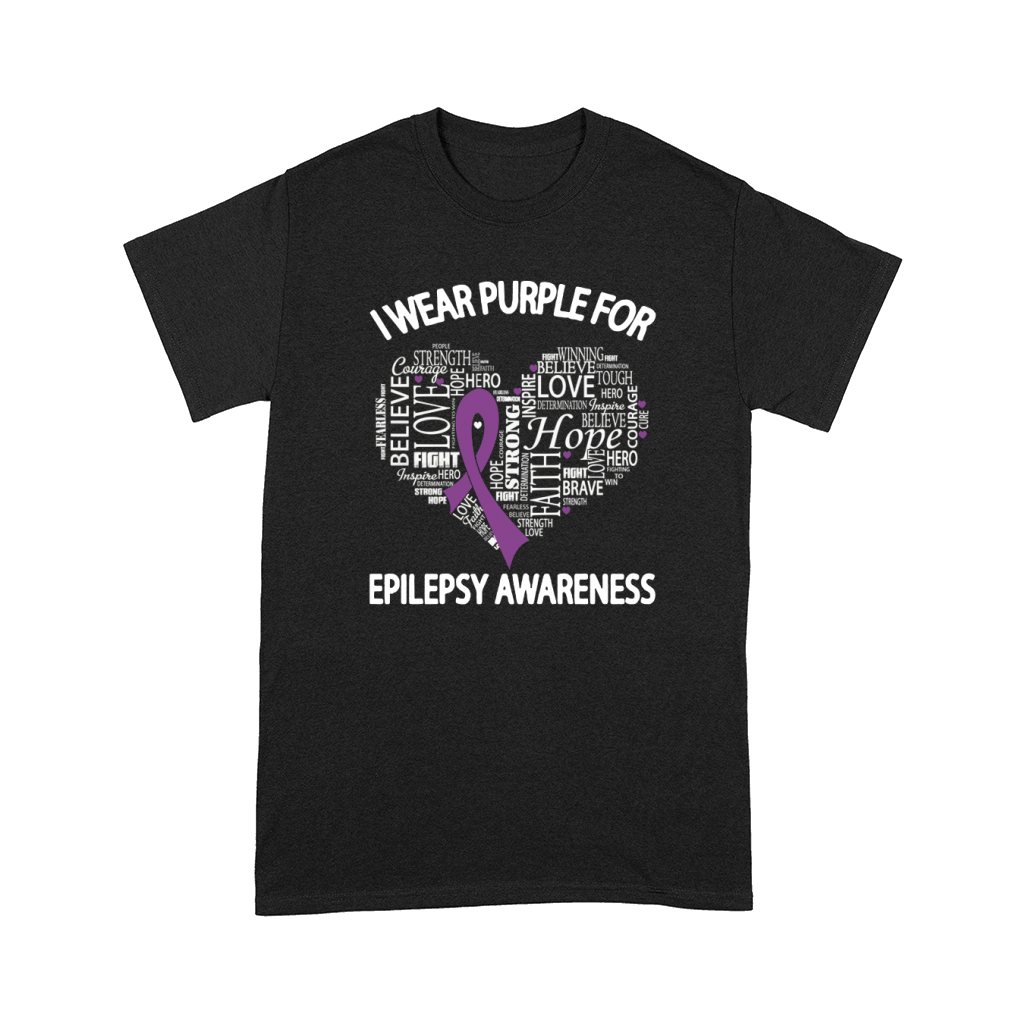 I WEAR PURPLE FOR EPILEPSY AWARENESS SHIRT Comfort T-shirt
