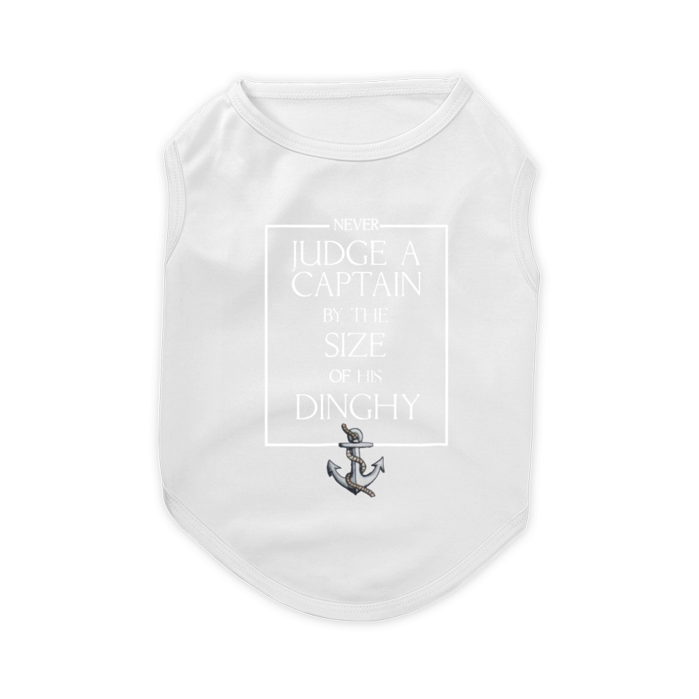 Never Judge A Captain by the Size of his Dinghy Tshirt Pet T-Shirt