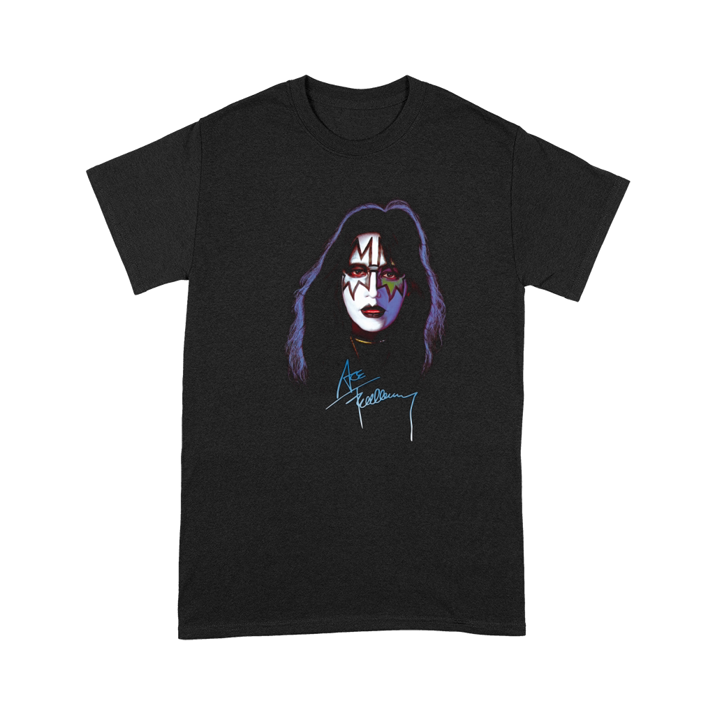 Ace Frehley Kiss Rock Band Signature Premium T-shirt