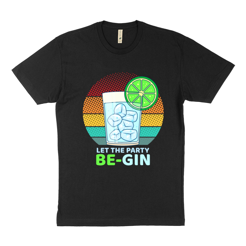 Let the Party be-Gin Funny Gin Drink Party Sustainable T-Shirt