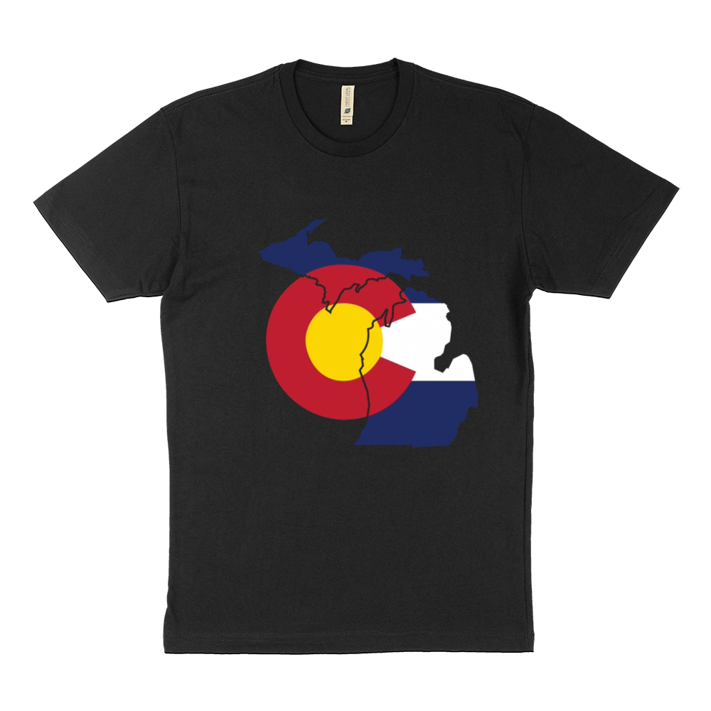 Michigan Colorado Funny Pride Flag Apparel Sustainable T-Shirt