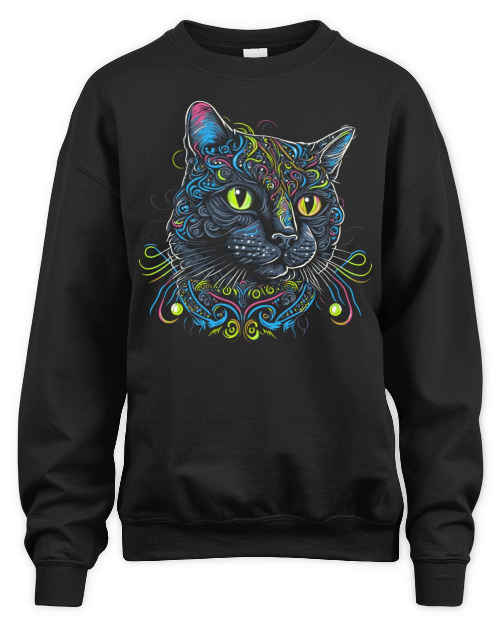Colorful Cat Unisex Premium Crewneck Sweatshirt