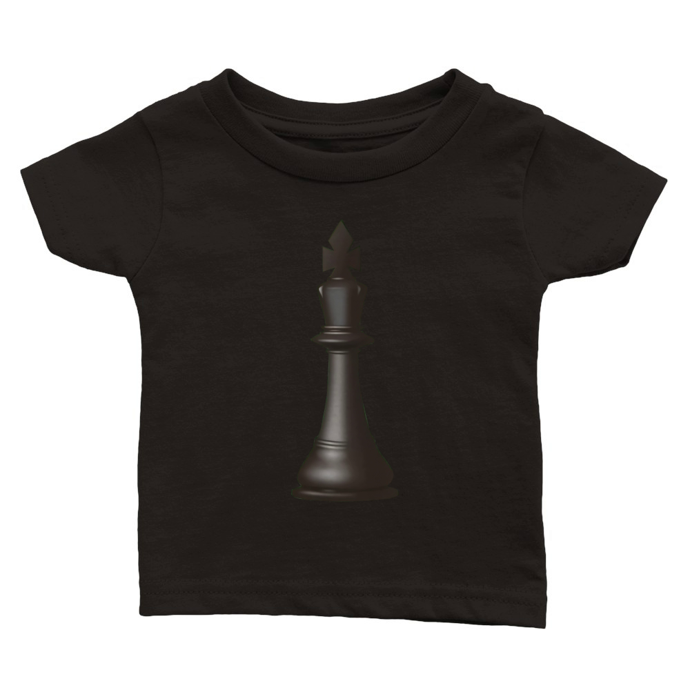 Black King Chess Piece Classic Baby Crewneck T-shirt