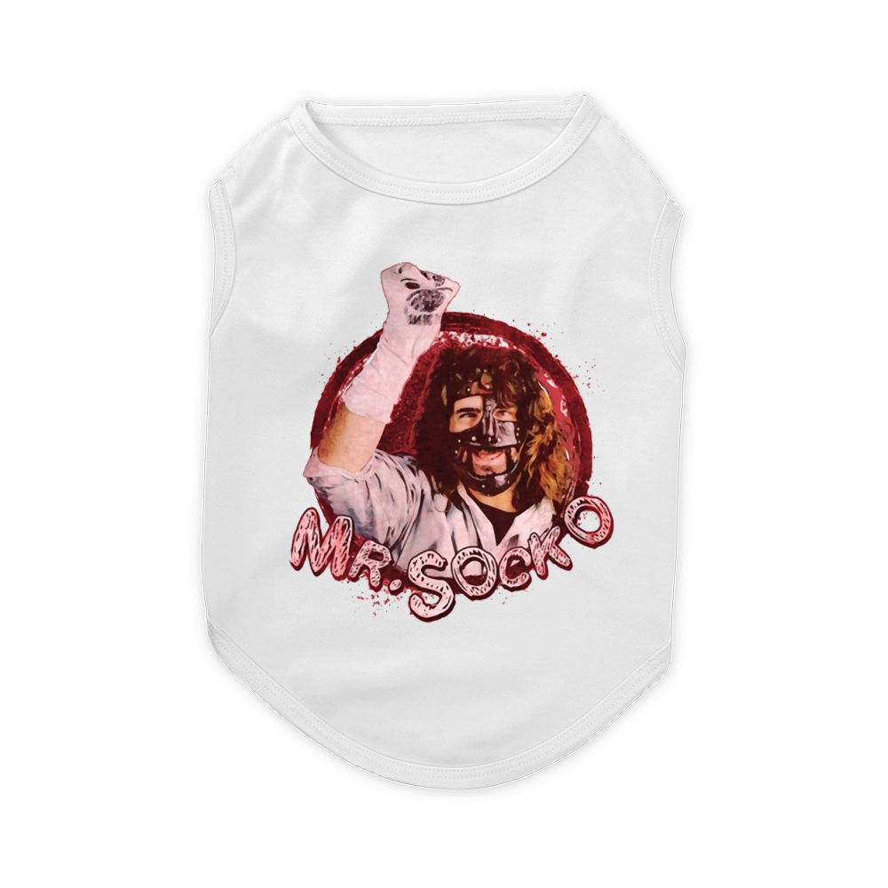WWE Mankind Mr Socko Mick Foley Vintage Distressed T-Shirt Pet T-Shirt