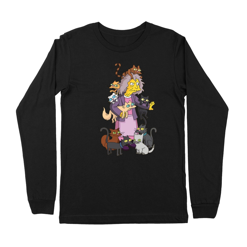 The Simpsons Crazy Cat Lady shirt, hoodie, sweater, longsleeve t-shirt Premium Long Sleeve