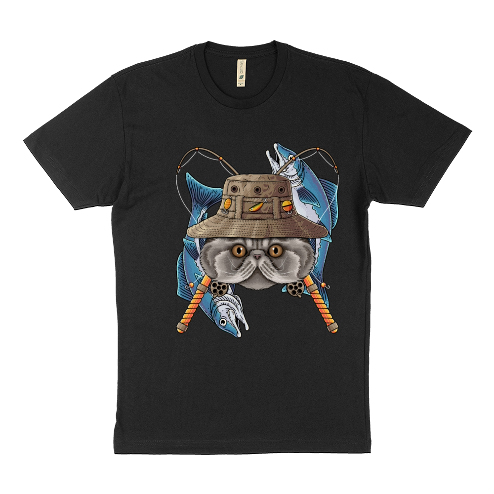 Fishing Persian Outdoor Fisherman Cat Cute Fly Fis Sustainable T-Shirt