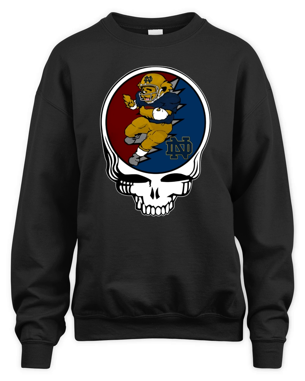GratefulDead Tshirt Notre Dame Fighting Irish Unisex Premium Crewneck Sweatshirt