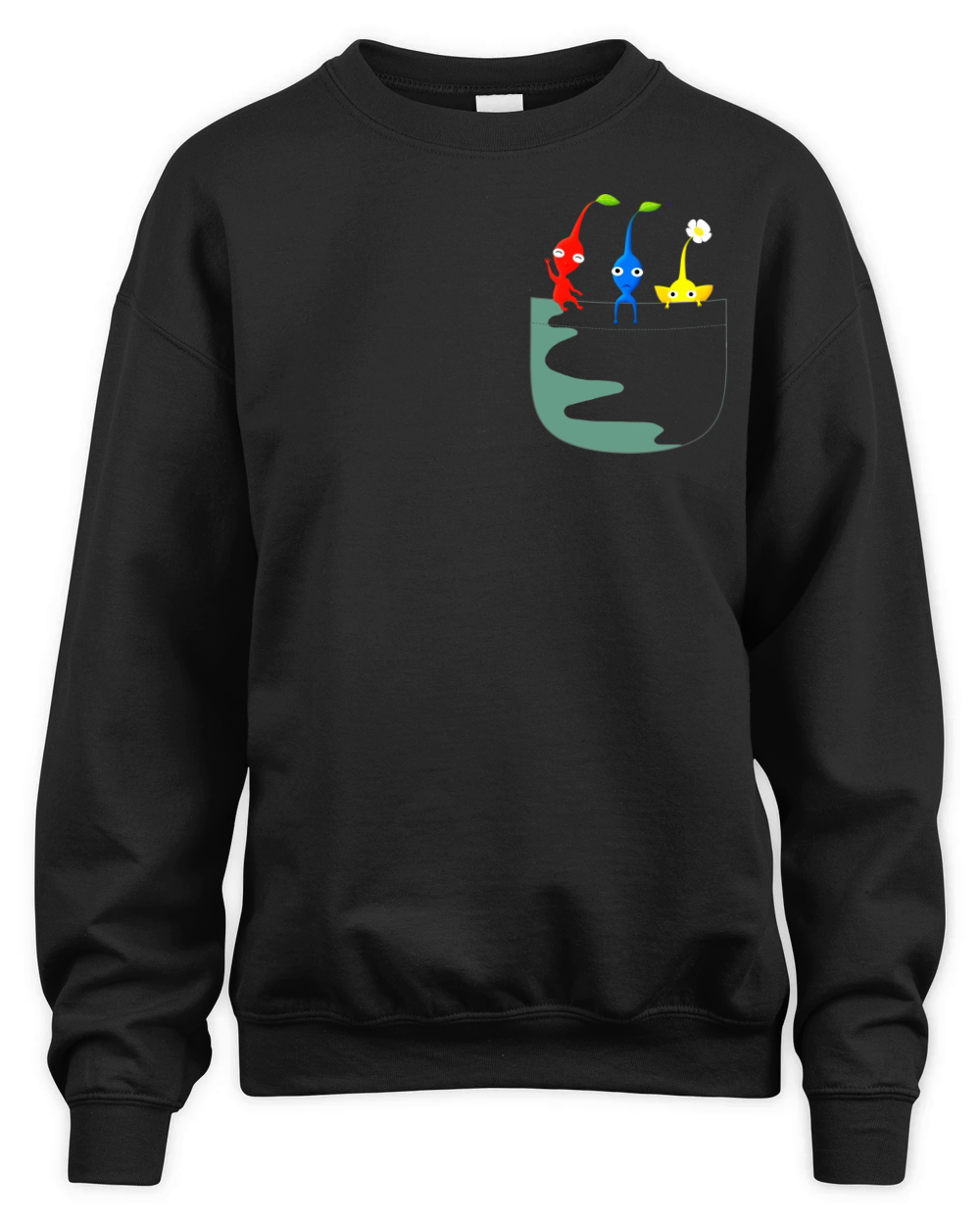 Pikmin Pocket Tee Unisex Premium Crewneck Sweatshirt