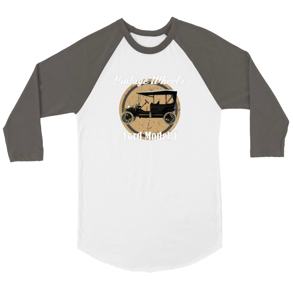 Ford Model T Unisex ¾ sleeve Raglan T-shirt