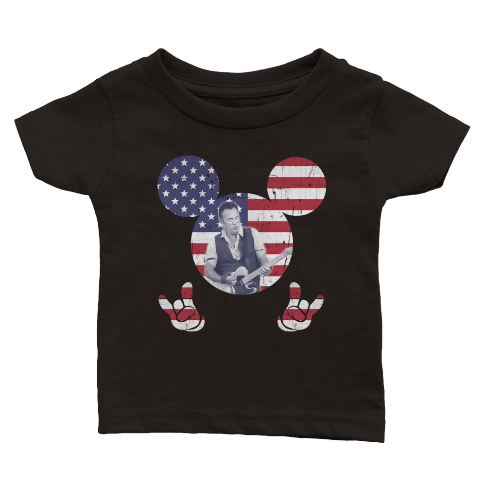 Bruce Springsteen - Ladies V-Neck Classic Baby Crewneck T-shirt