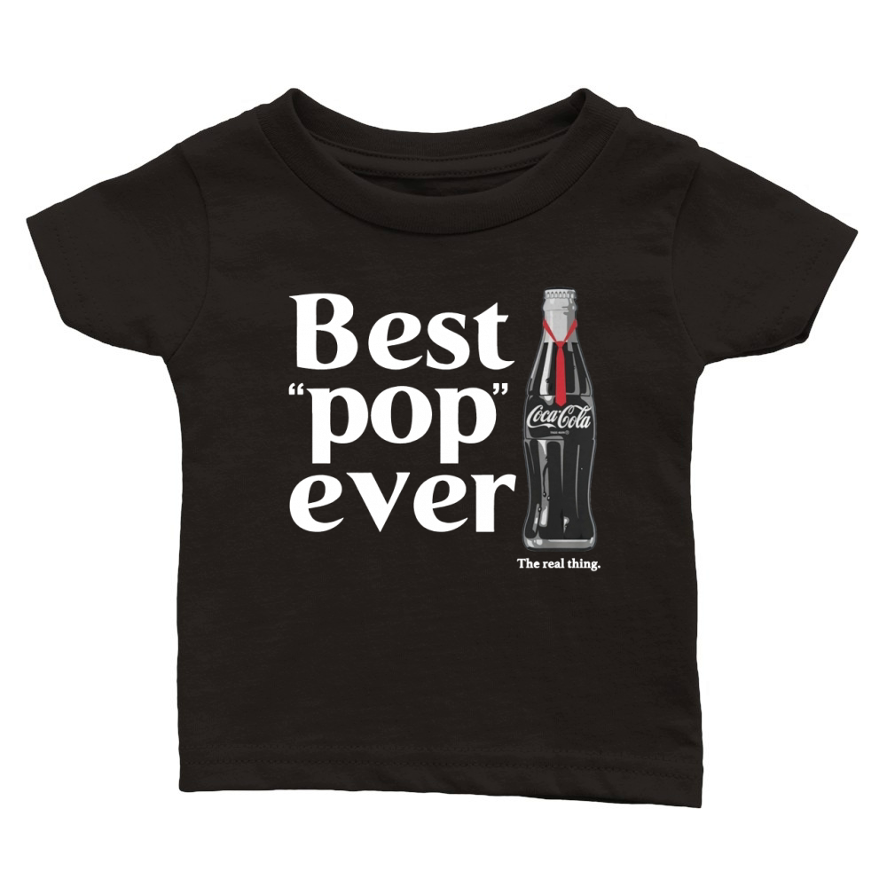 Coca-Cola Best Pop Ever Dad Bottle Graphic T-Shirt Classic Baby Crewneck T-shirt