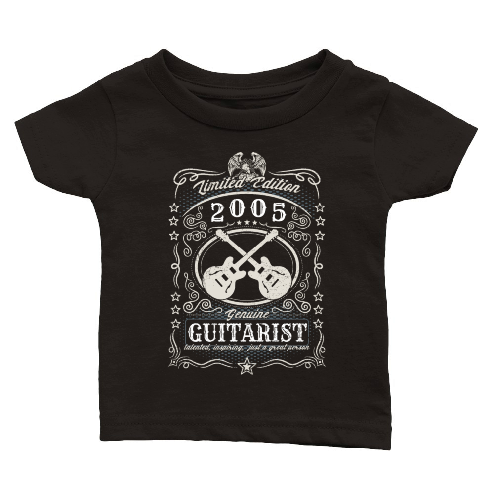 Vintage 2005 Guitarist Birthday Gift Guitar Player Classic Baby Crewneck T-shirt