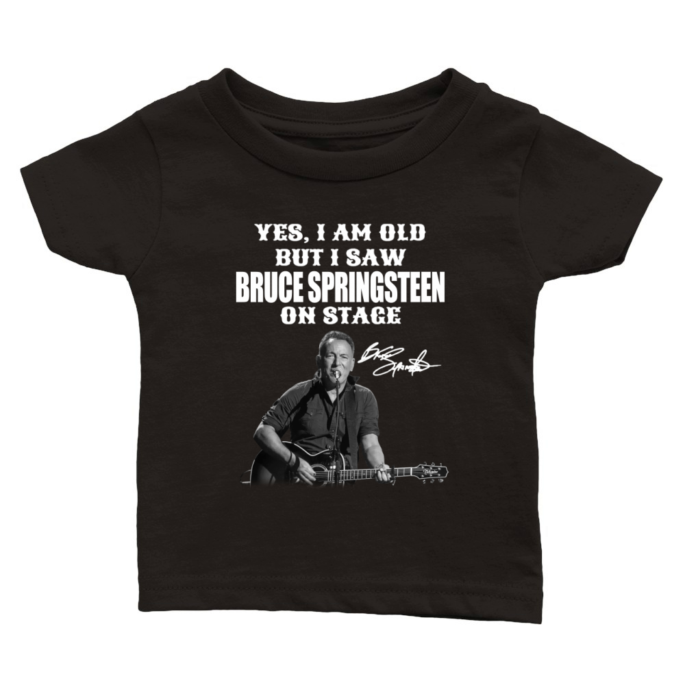Yes I am Old But I Saw Bruce Springsteen On Stage Signature Classic Baby Crewneck T-shirt