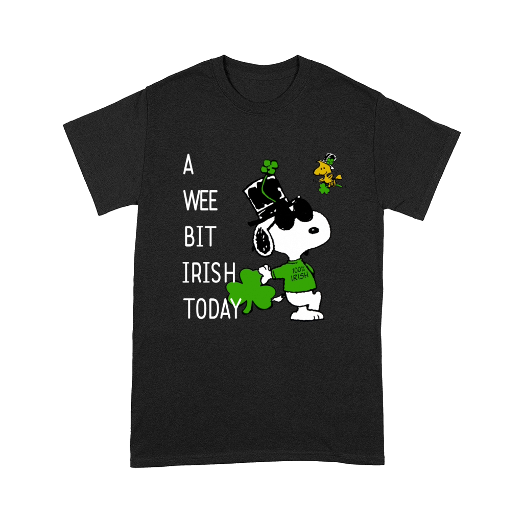 Snoopy A Wee Bit Irish Today Shamrock St. Patrick’s Day shirt Comfort T-shirt