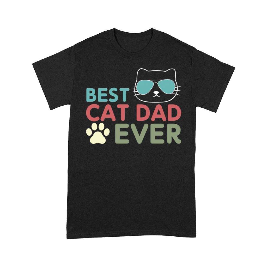 Vintage Best Cat Dad Ever Cat Daddy Gift Comfort T-shirt