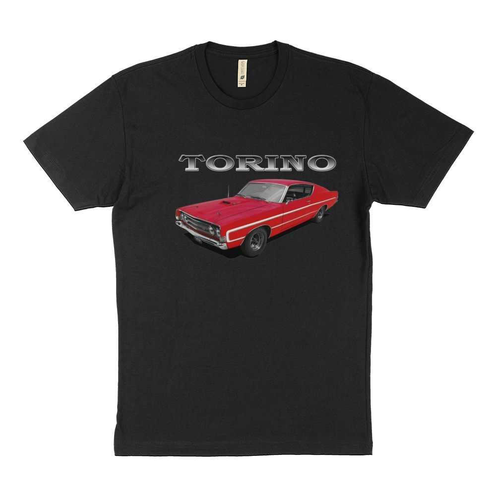 1969 Ford Torino GT Front Red Sustainable T-Shirt