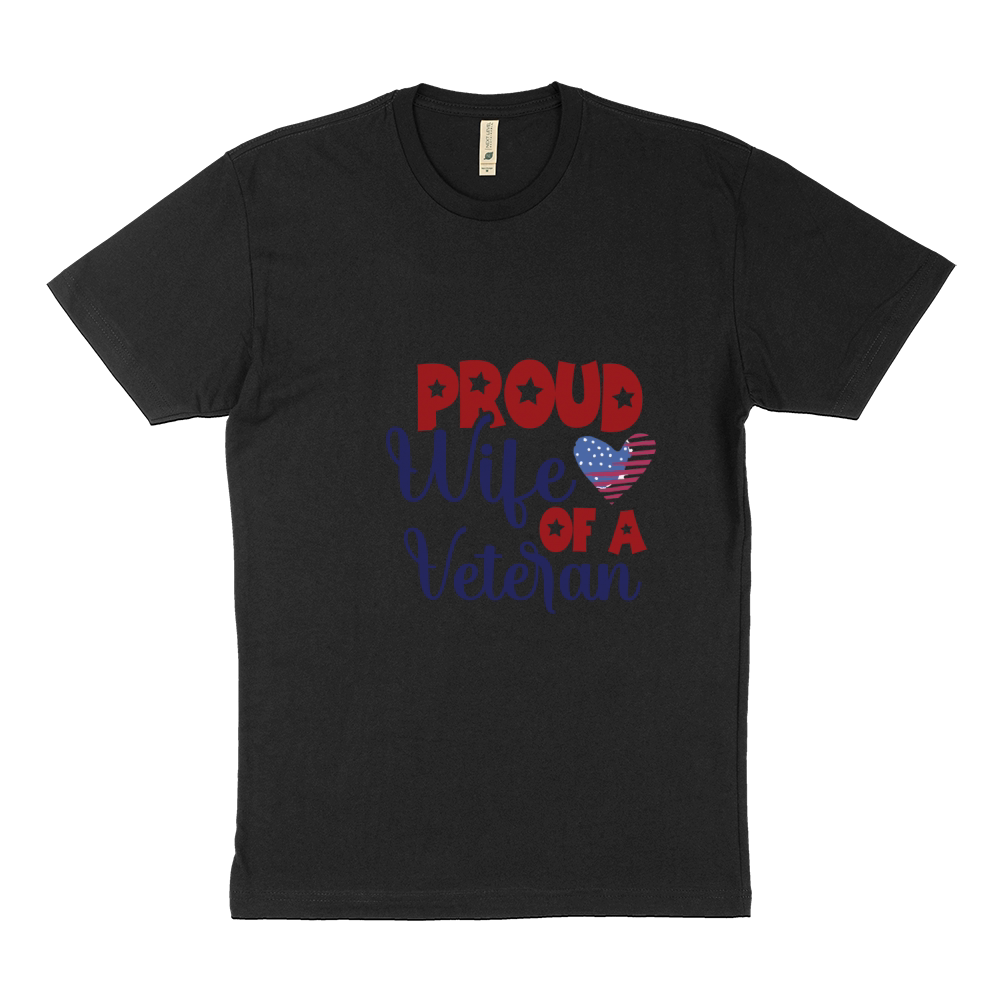 Proud Wife Of A Veteran Sustainable T-Shirt