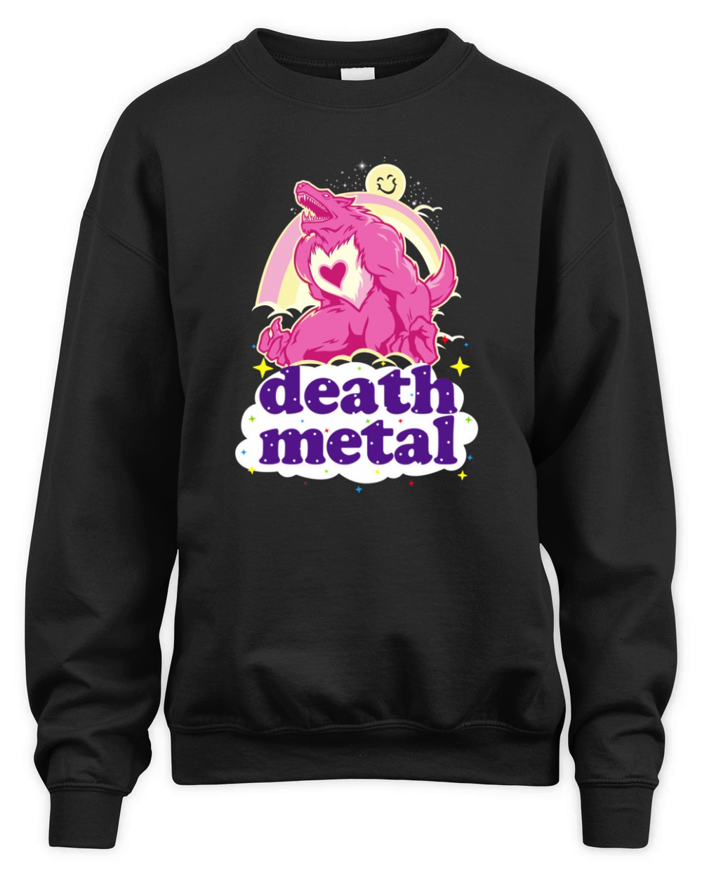 Care Bear Werewolf Death Metal Unisex Premium Crewneck Sweatshirt