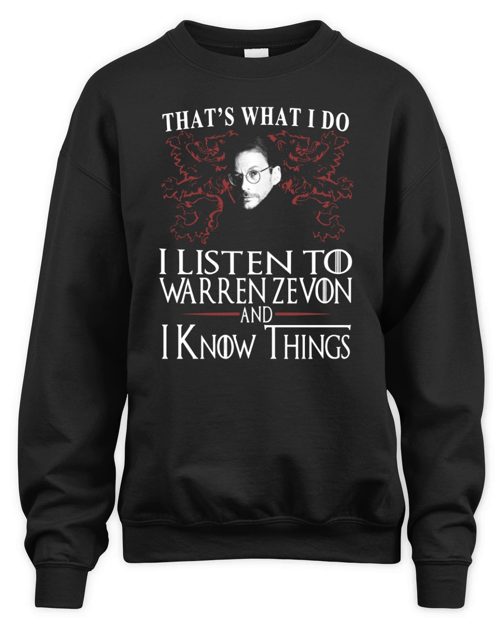 Warren Zevon I KNOW THINGS Unisex Premium Crewneck Sweatshirt