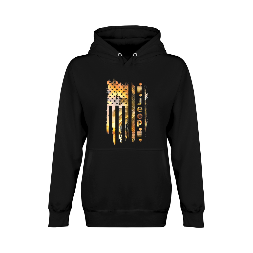 Mens Jeep American Unisex Premium Pullover Hoodie