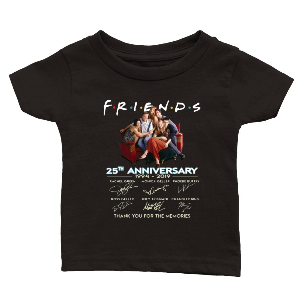 Friends 25th Anniversary Show TV Thank You For The Memories Signatures shirt Classic Baby Crewneck T-shirt