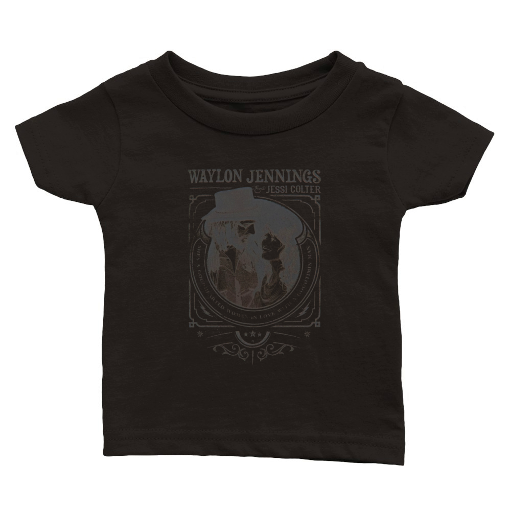 Waylon Jennings Classic Baby Crewneck T-shirt