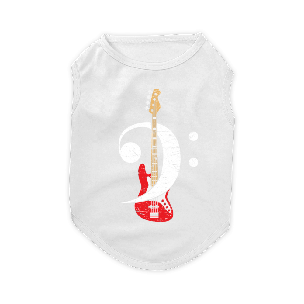 Bass Cleff Headstock - Guitar Pet T-Shirt