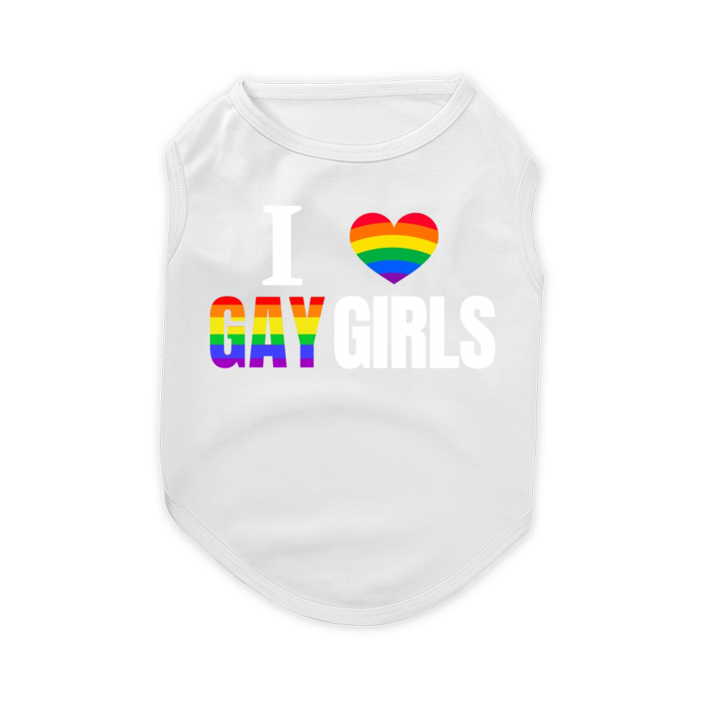 I Love Gay Girls LGBT Gay pride Pet T-Shirt