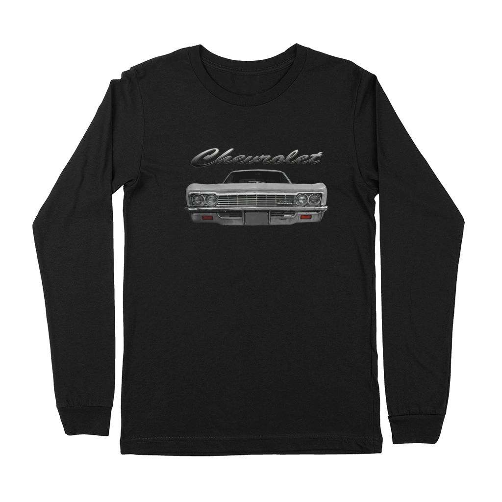 1966 Impala Front White Premium Long Sleeve