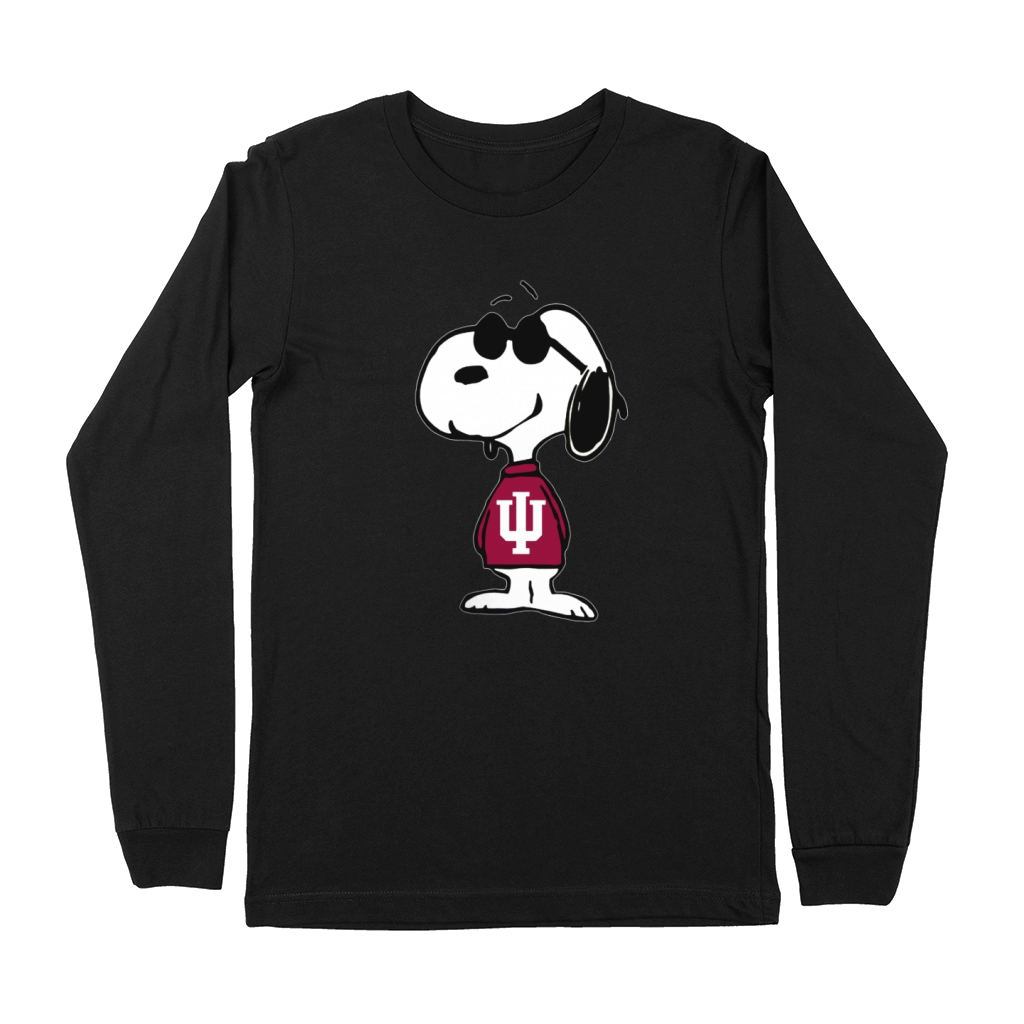 CG-snoopy-sport-football-Indiana Hoosiers Premium Long Sleeve