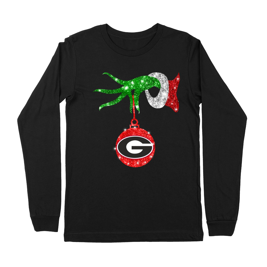Hand holding Georgia Bulldogs Glitter Premium Long Sleeve