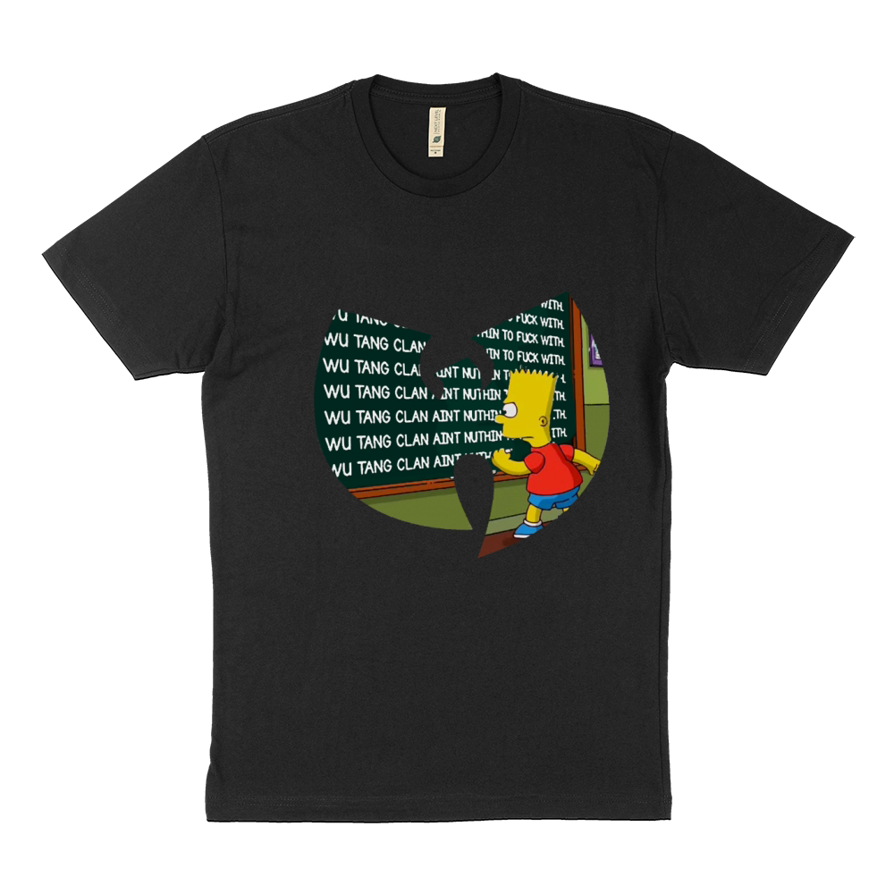 Bart Simpsons writing Wu Tang Clan shirt Sustainable T-Shirt