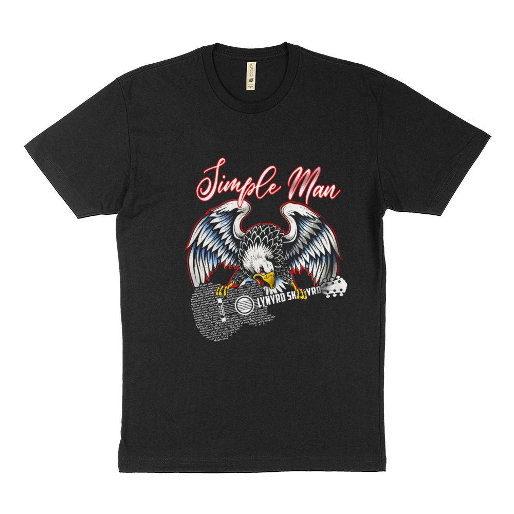 Simple Man lyrics Lynyrd Skynyrd Eagle guitar shirt Sustainable T-Shirt