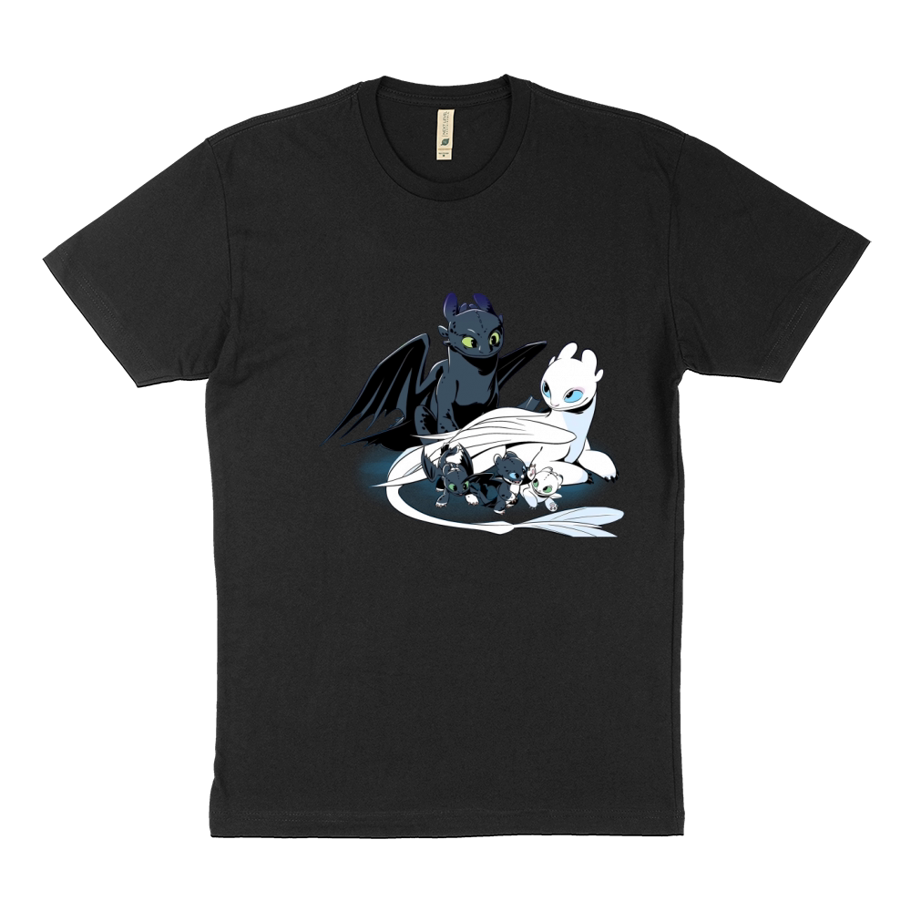 Toothless Light Fury little dragon Sustainable T-Shirt