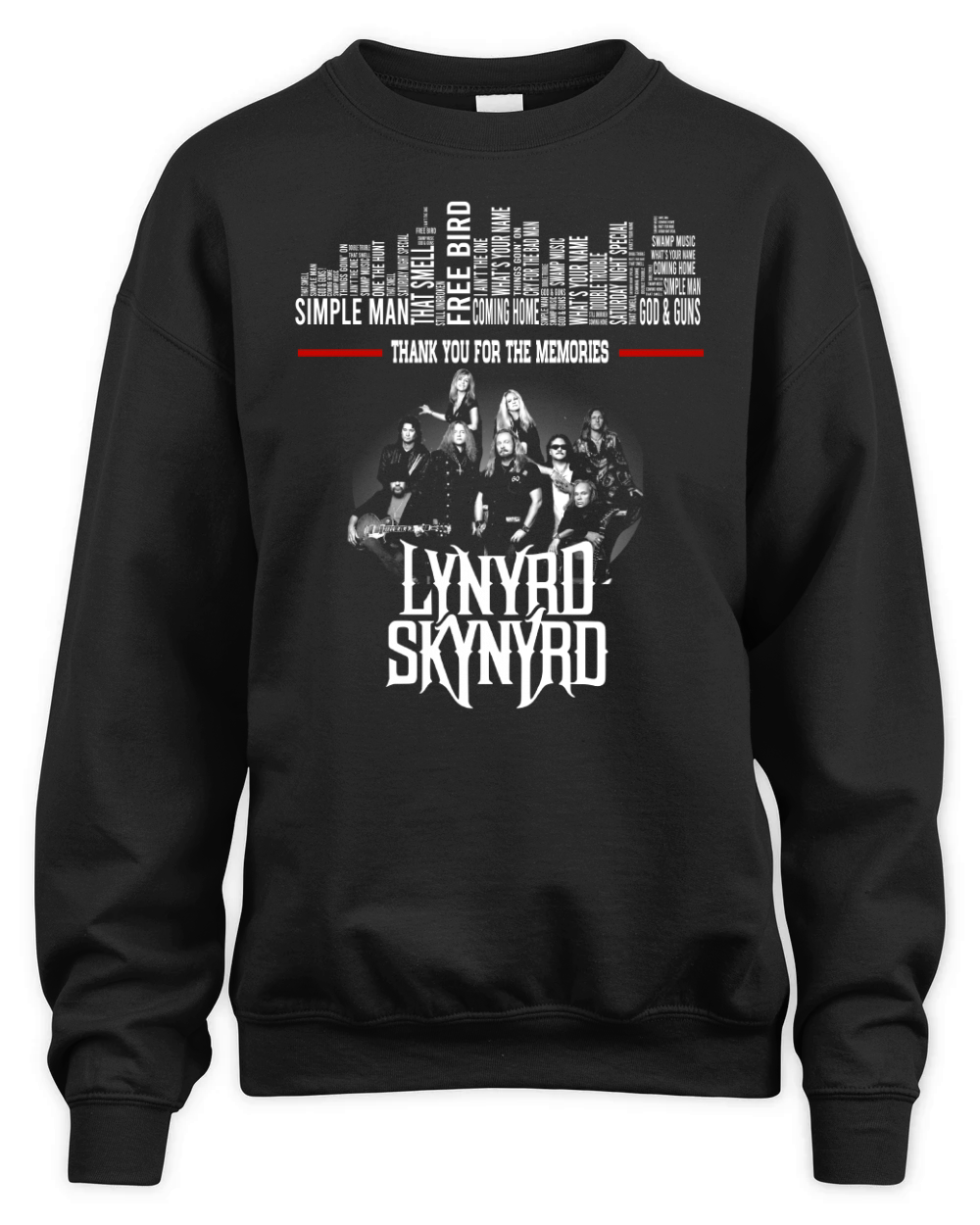 Lynyrd Skynyrd Simple Man Thank You For The Memories Unisex Premium Crewneck Sweatshirt