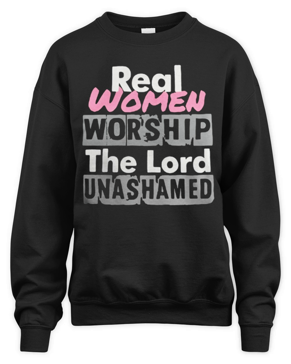Real women worship the lord unashamed Unisex Premium Crewneck Sweatshirt