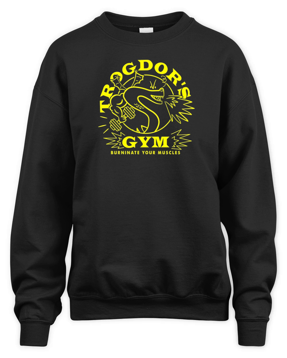 Snake Trogdor’s Gym Burninate Your Muscles shirt Unisex Premium Crewneck Sweatshirt