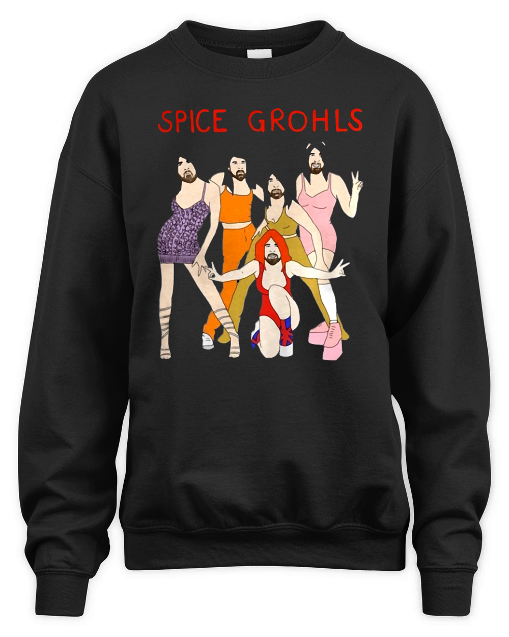 Spice Grohls Spice Girls And Boys Fronts Unisex Premium Crewneck Sweatshirt