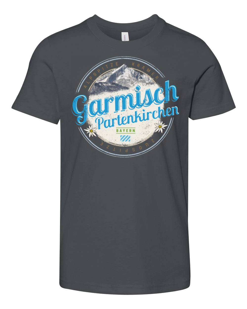 Garmisch Partenkirchen Bavaria Vintage Alps German Youth Unisex Jersey Tee