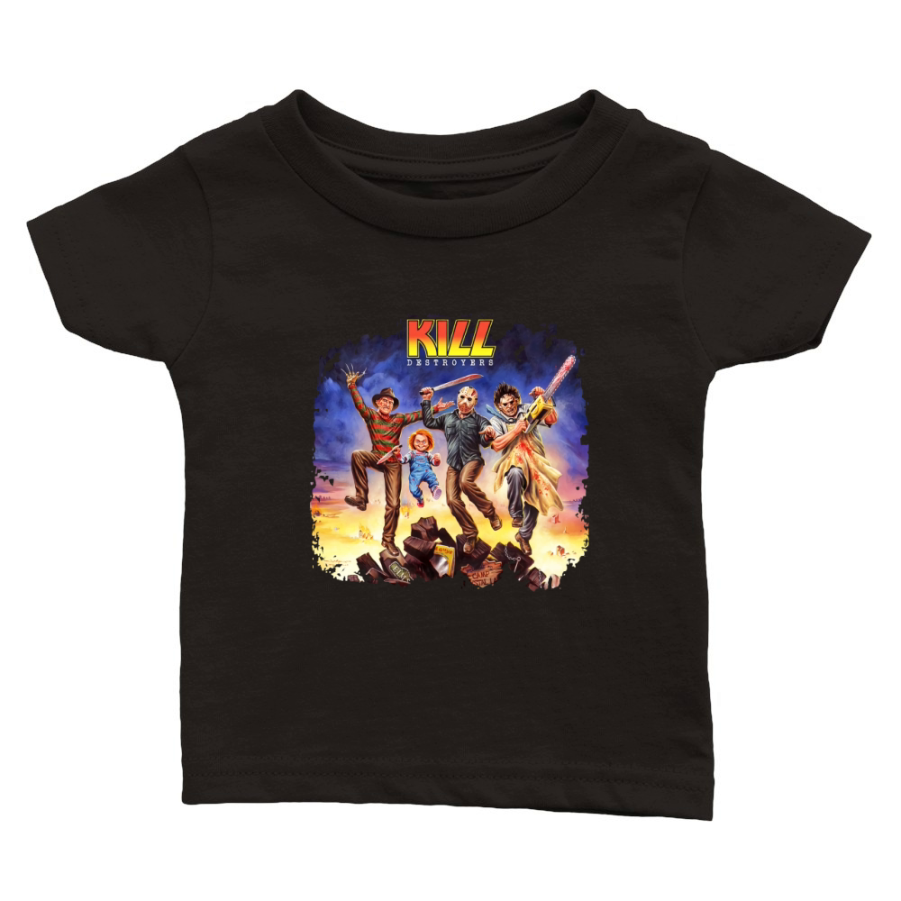 Halloween horror characters kiss destroyers Classic Baby Crewneck T-shirt