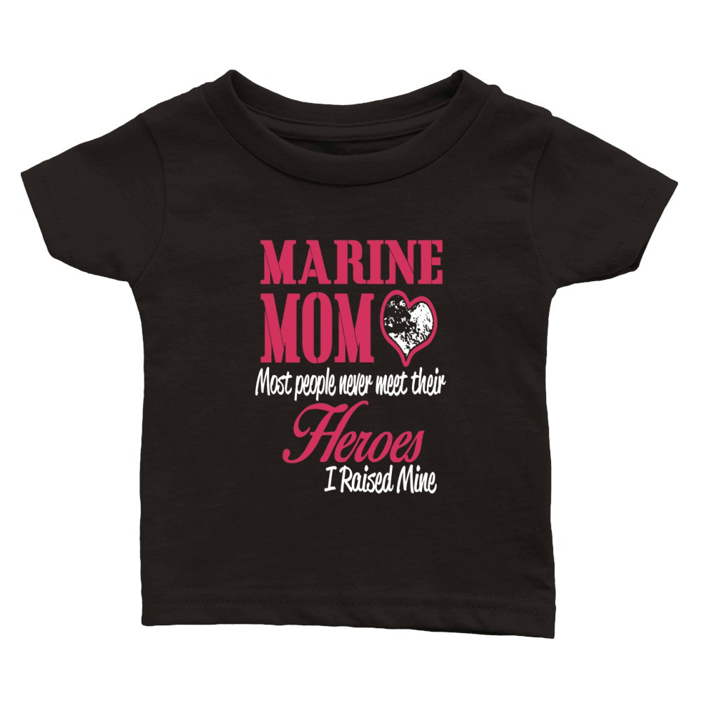 Marine Mom.............................. Classic Baby Crewneck T-shirt