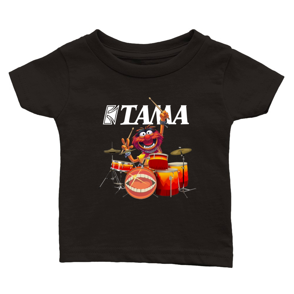 Muppets Animal Playing Drum Kits Tama Drums Classic Baby Crewneck T-shirt