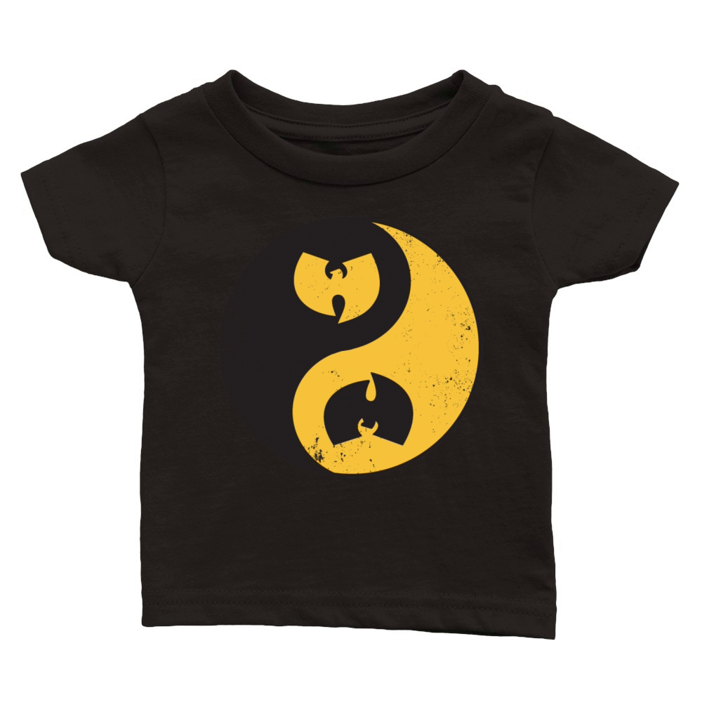 yin and yang wutang black and yellow Classic Baby Crewneck T-shirt