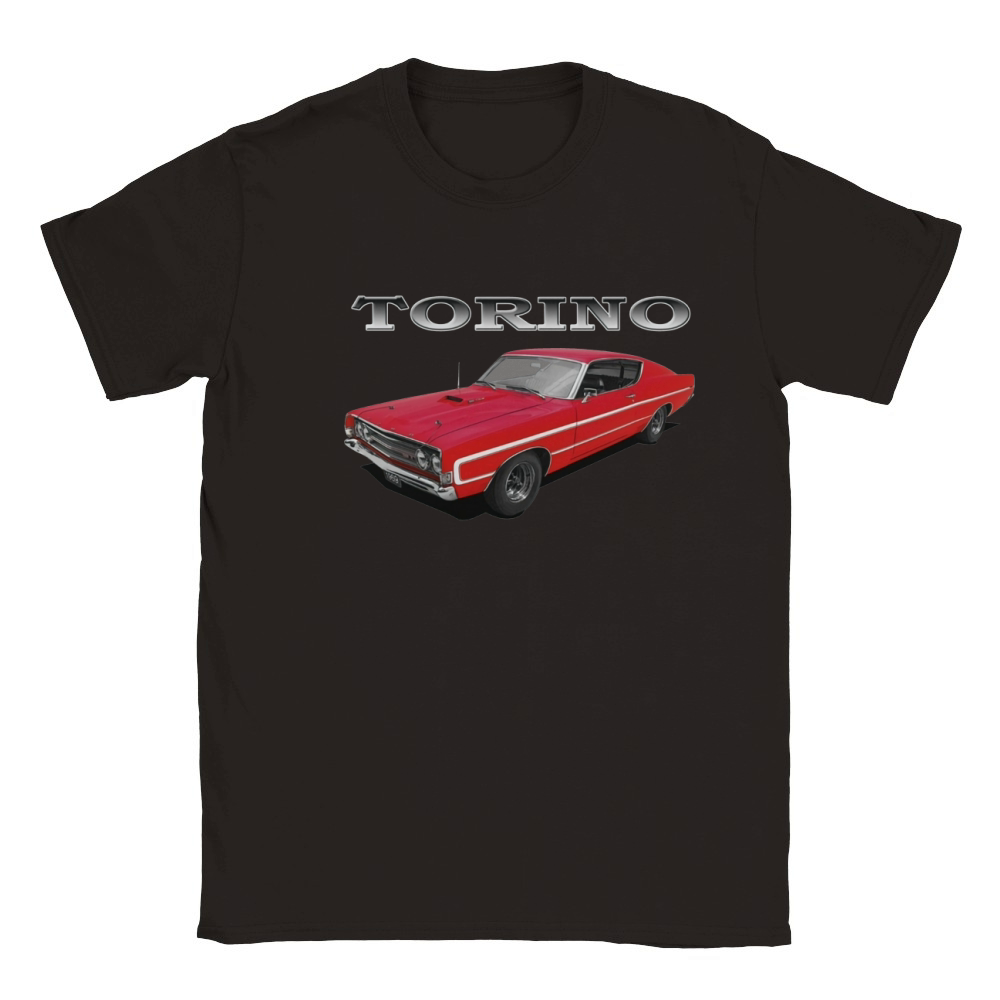 1969 Ford Torino GT Front Red Classic Kids Crewneck T-shirt