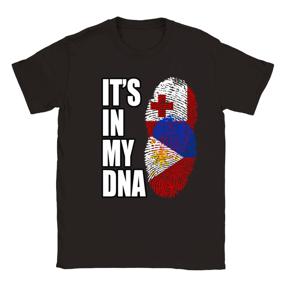 Tongan And Filipino Mix Heritage DNA Flag Classic Kids Crewneck T-shirt