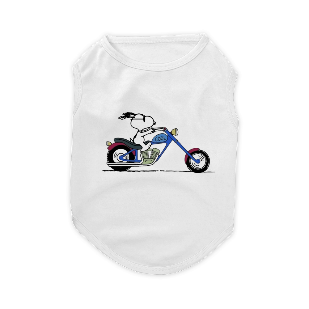 Cool Snoopy riding motorcycle Peanuts Pet T-Shirt
